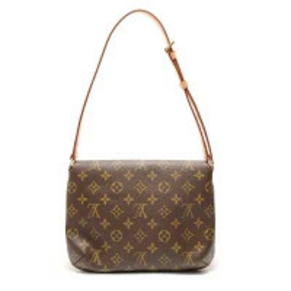 Louis Vuitton Musette Tango Monogram Shoulder Bag Brown